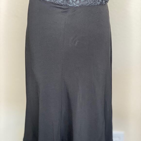 Kay Unger little black halter evening dress lace bodice size 8 - Picture 7 of 11